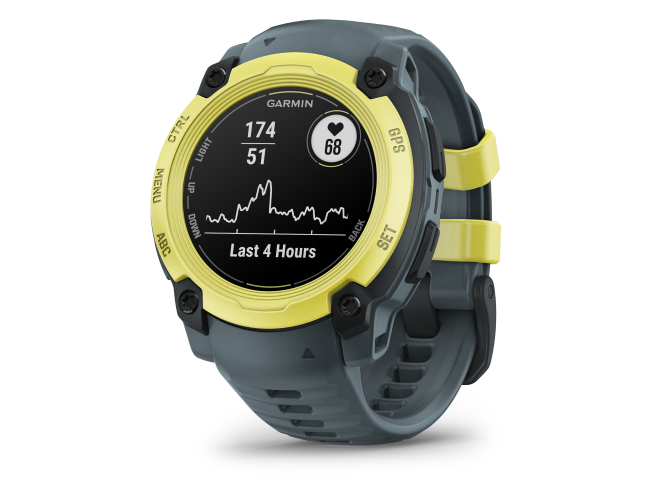 Seikluskell Garmin Instinct E 40mm Ergas laimitoon koos videvikutoonis rihmaga 40mm Ergas laimitoon