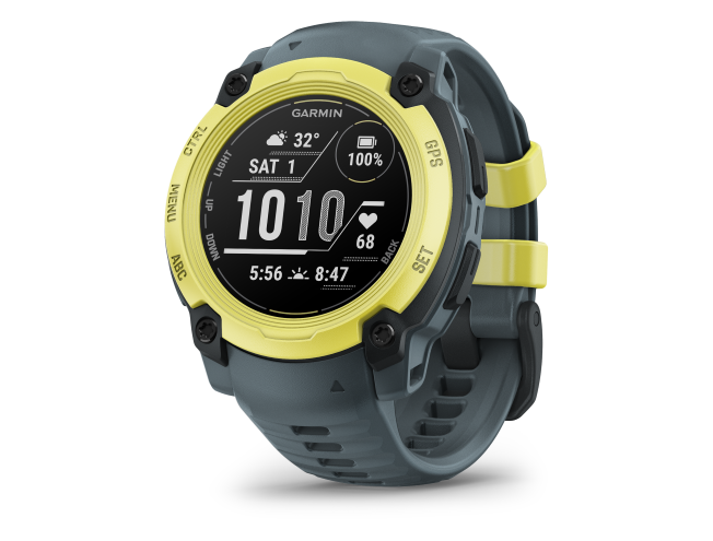 Seikluskell Garmin Instinct E 40mm Ergas laimitoon koos videvikutoonis rihmaga 40mm Ergas laimitoon