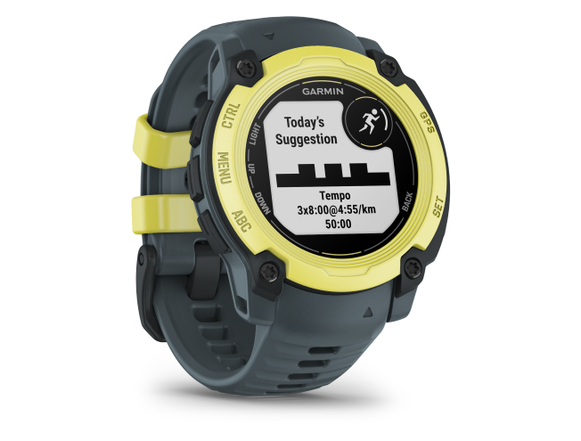 Seikluskell Garmin Instinct E 40mm Ergas laimitoon koos videvikutoonis rihmaga 40mm Ergas laimitoon